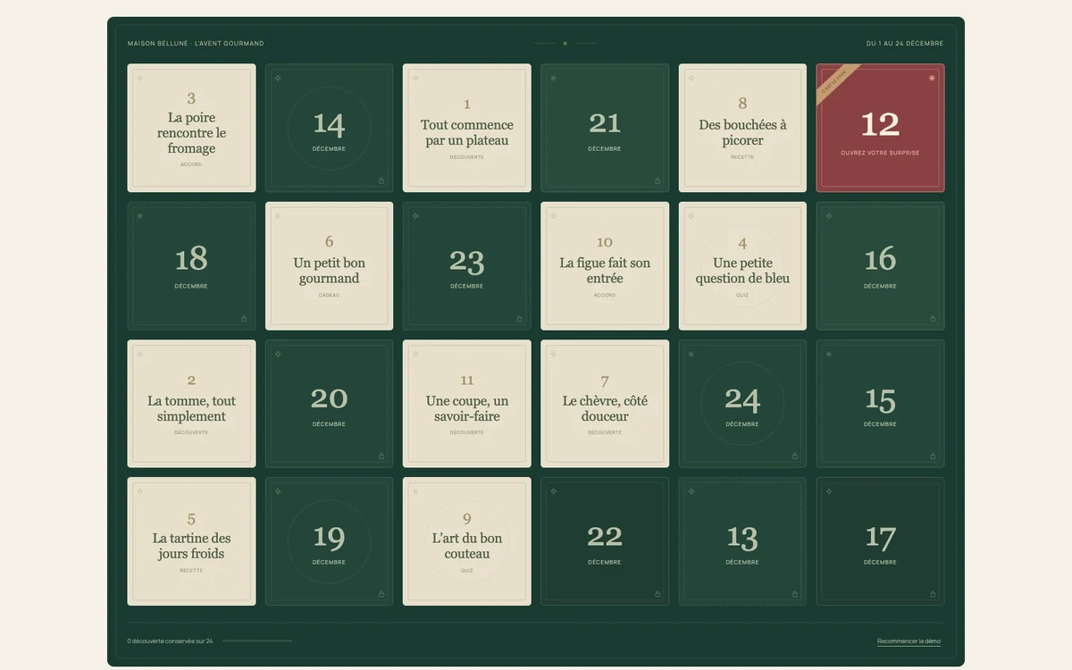 Les 24 Affinés : un calendrier de l’Avent pour une fromagerie
